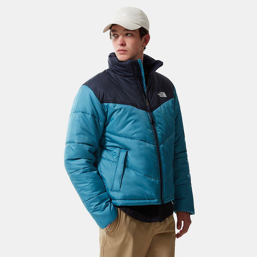 The North Face Saikuru Ανδρικα Puffer Μπουφαν - Μπλε / Σκουρο Μπλε (KOEH16207)